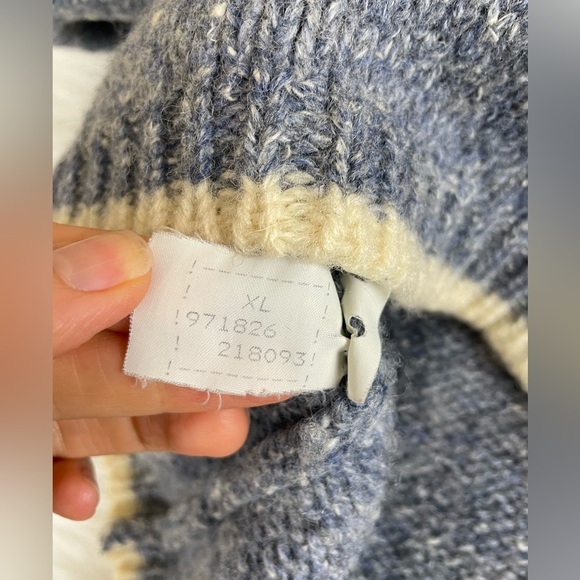 Vintage LL Bean Women's Heather Blue roll neck Sweater XL - Picture 10 of 14